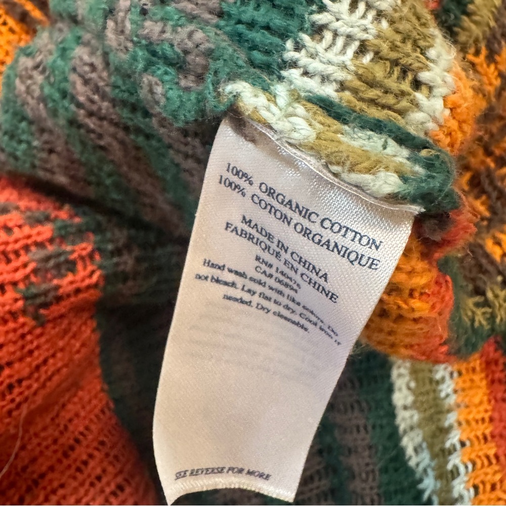 FAHERTY B. Yellowtail Paloma Duster Cardigan Valley Multi Eagle Peak Green Large - Picture 11 of 11